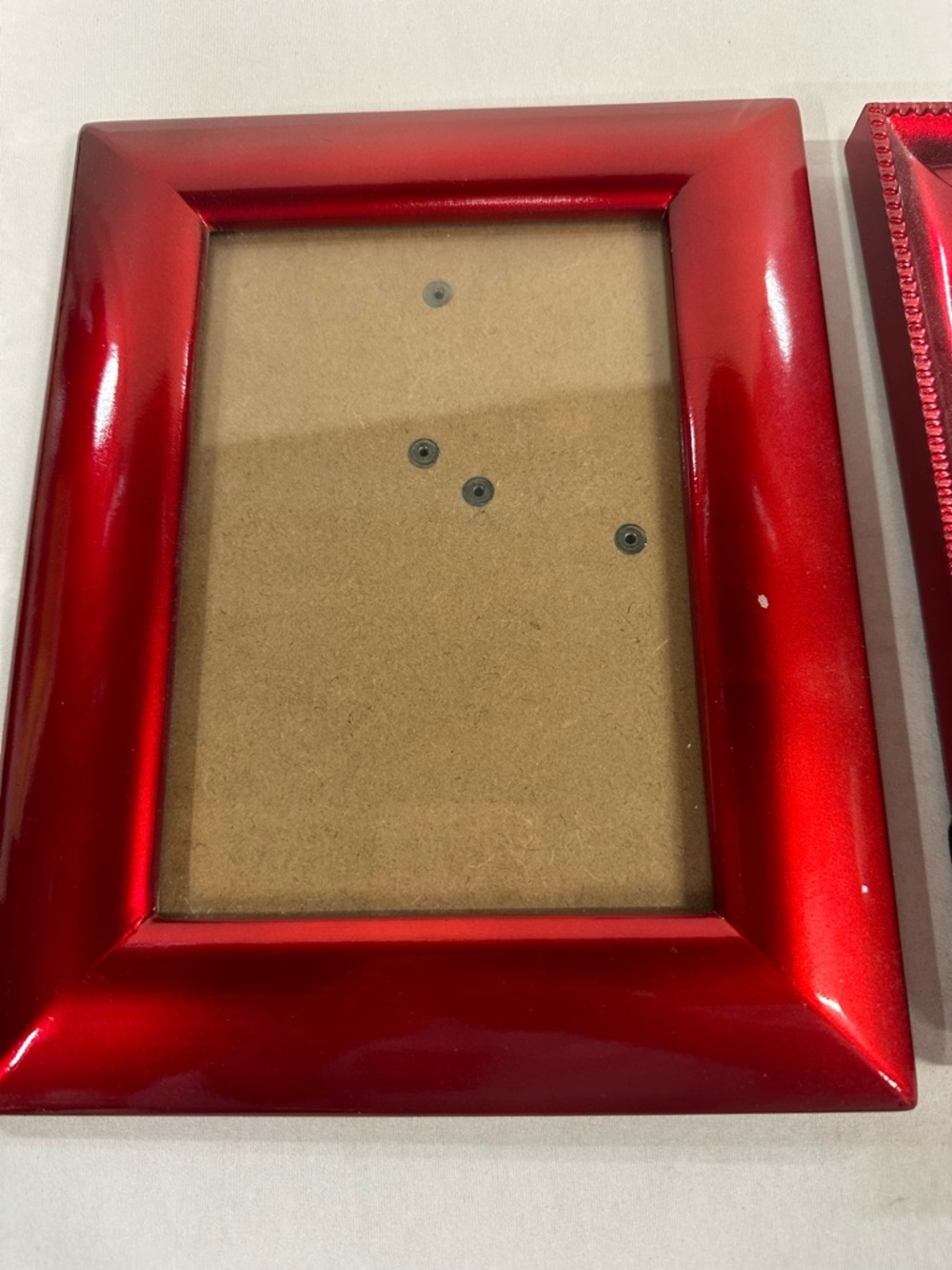 Glossy Metallic Red Picture Frames (lot of 2) - Picture 3 of 5